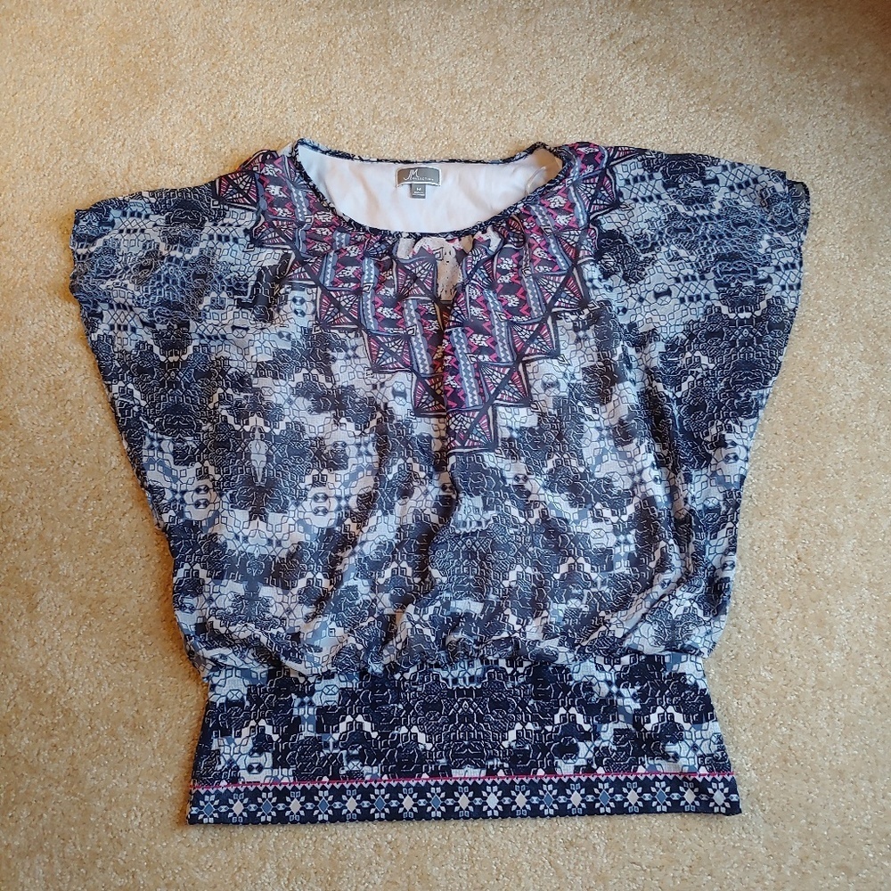 JM Collection women's colorful top